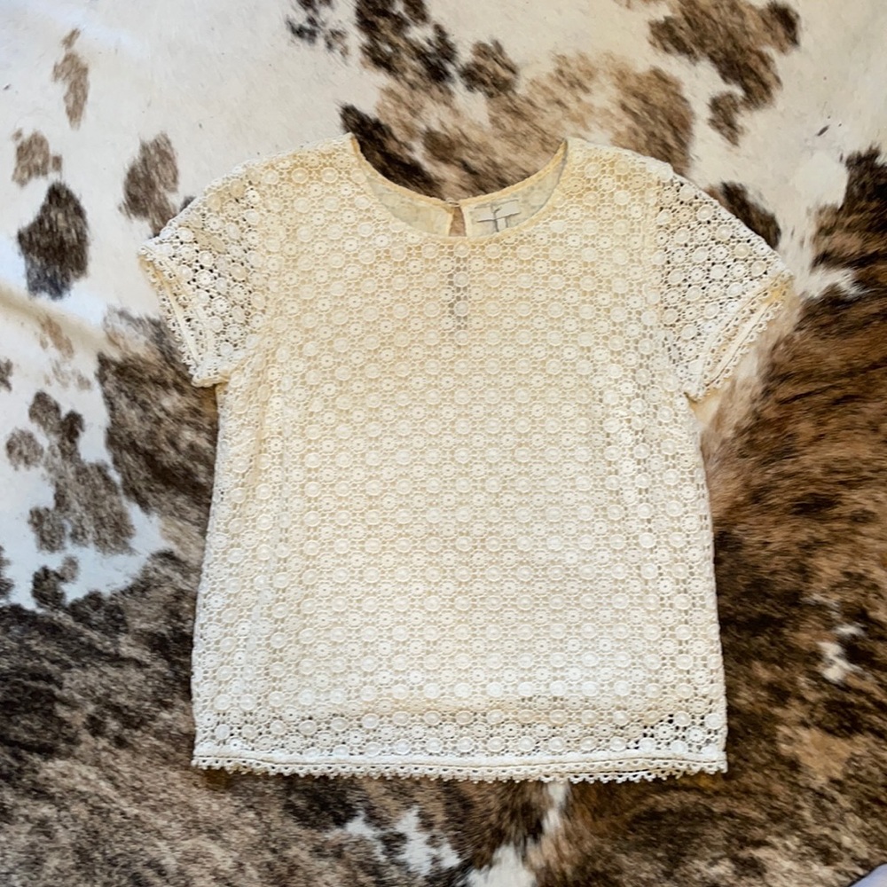 Beautiful White Eyelet Joie Blouse (S)✨